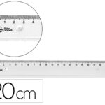 Regle liderpapel plastique incassable transparent 20 cm