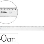 Regle liderpapel plastique incassable transparent 40 cm