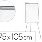 Chevalet conférence q-connect tableau magnétique 70x100cm cadre plastique pince bloc papier auget porte-marqueurs