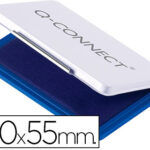 Recharge tampon q-connect économique nº3 90x55mm coloris bleu