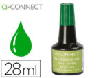 Encre à tampons q-connect pour feutre ou mousse coloris vert flacon 28ml