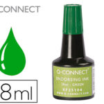 Encre à tampons q-connect pour feutre ou mousse coloris vert flacon 28ml