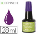 Encre à tampons q-connect pour feutre ou mousse coloris violet flacon 28ml
