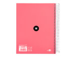 Cahier spirale antartik a4 100g couverture rembordee     seyes sans bandes 4 trous     coloris corail – Image 3