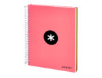Cahier spirale antartik a4 100g couverture rembordee     seyes sans bandes 4 trous     coloris corail – Image 4