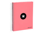 Cahier spirale antartik a4 100g couverture rembordee     seyes sans bandes 4 trous     coloris corail – Image 5