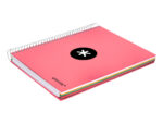 Cahier spirale antartik a4 100g couverture rembordee     seyes sans bandes 4 trous     coloris corail – Image 6