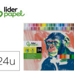 Pastels tendres liderpapel corps rond coloris assortis   etui 24 unites