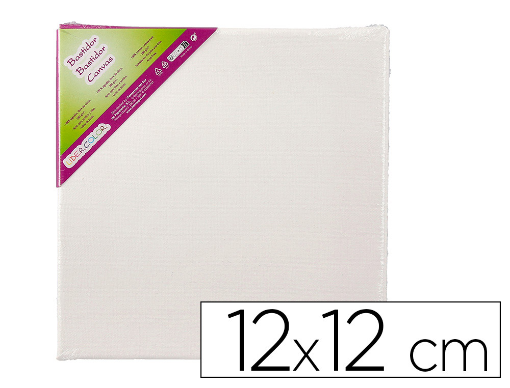 9171352g-1.jpg Toile sur chassis liderpapel agraffe au dos 100% coton 12x12 cm – Image 1