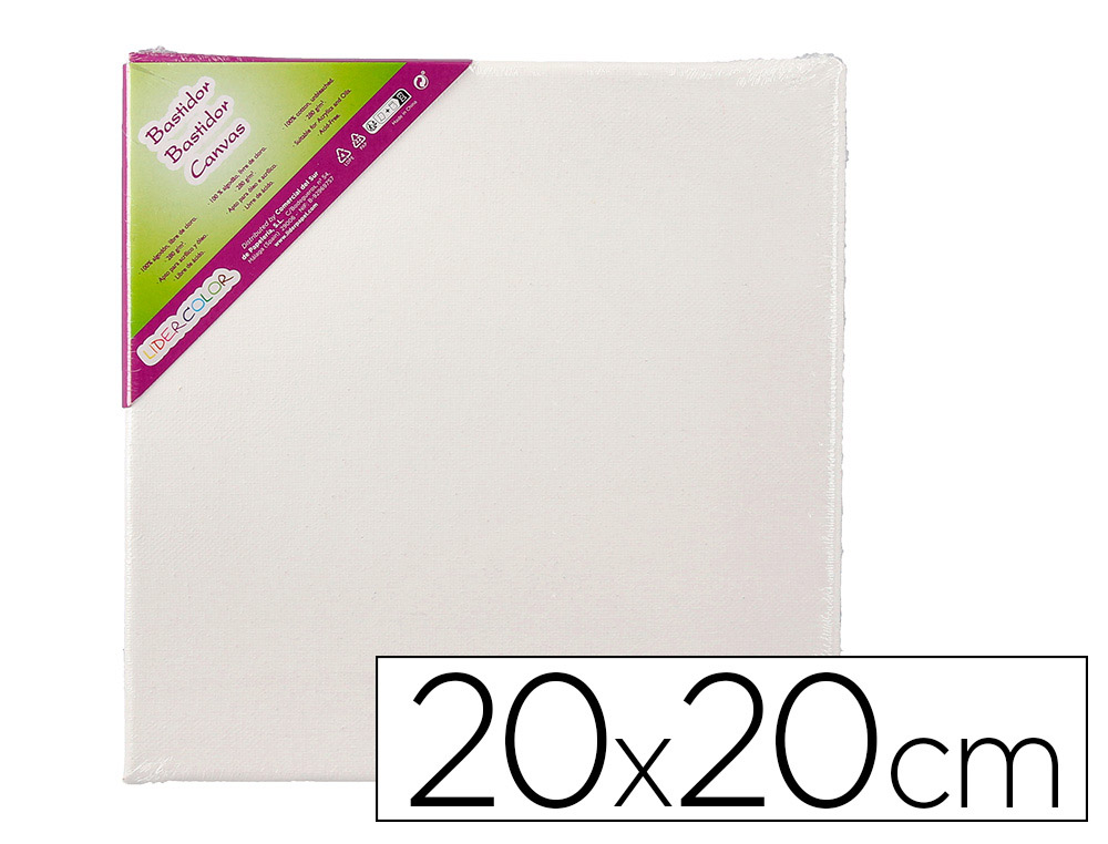 9171353g-1.jpg Toile sur chassis liderpapel agraffe au dos 100% coton 20x20cm – Image 1