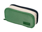 Trousse liderpapel funky 3 fermetures eclair verte       blanche et bleue 220x100x65mm – Image 3