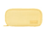 Trousse liderpapel funky 3 fermetures eclair jaune rose  et lilas  220x100x65mm – Image 3