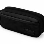 Trousse liderpapel duo 2 fermetures eclair avec poche  a l'avant coloris noir        220x90x50mm