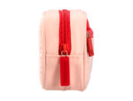 Trousse liderpapel duo 2 fermetures eclair avec poche  a l'avant coloris rose        20x90x50mm – Image 5