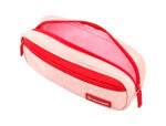 Trousse liderpapel duo 2 fermetures eclair avec poche  a l'avant coloris rose        20x90x50mm – Image 6