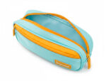 Trousse liderpapel duo 2 fermetures eclair avec poche  a l'avant coloris bleu clair  220x90x50mm – Image 6