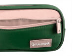 Trousse liderpapel duo 2 fermetures eclair avec poche  a l'avant coloris vert        militaire 220x90x50mm – Image 4