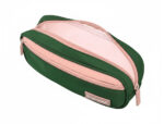 Trousse liderpapel duo 2 fermetures eclair avec poche  a l'avant coloris vert        militaire 220x90x50mm – Image 6