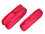 Trousse liderpapel color pop 2 fermetures eclair avec 1    compartiment extensible       coloris rose fuschia 230x60mm – Image 5