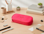 Trousse liderpapel color pop 2 fermetures eclair avec 1    compartiment extensible       coloris rose fuschia 230x60mm – Image 8