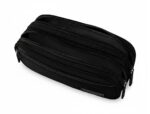 Trousse liderpapel duo 3 fermetures eclair avec poche  a l'avant coloris noir        220x90x70mm – Image 6