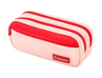 Trousse liderpapel duo 3 fermetures eclair avec poche  a l'avant coloris rose        220x90x70mm – Image 3