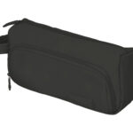 Trousse liderpapel minibag 2 fermetures eclair avec poche  interieure coloris noir       210x100x70mm