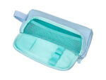Trousse liderpapel minibag 2 fermetures eclair avec poche  interieure coloris bleu       pastel 211x100x70mm – Image 5