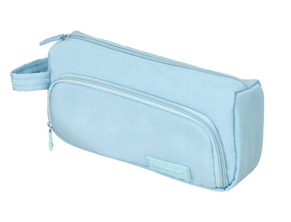 9171471g-1.jpg Trousse liderpapel minibag 2 fermetures eclair avec poche interieure coloris bleu pastel 211x100x70mm – Image 1