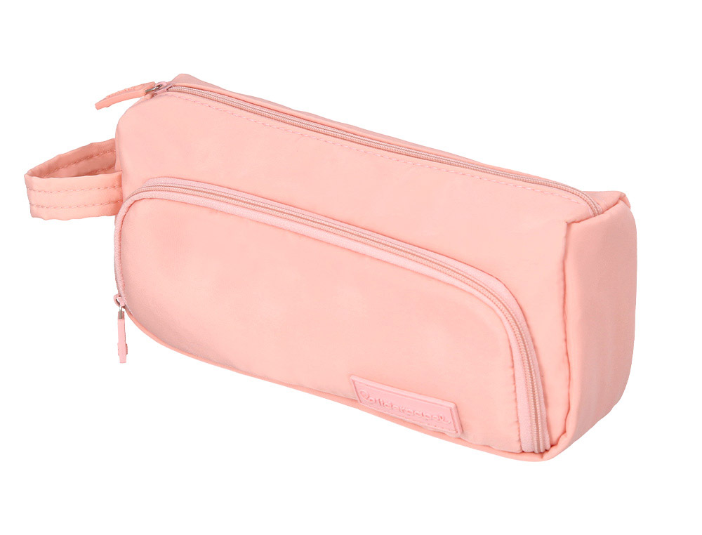 9171472g-1.jpg Trousse liderpapel minibag 2 fermetures eclair avec poche interieure coloris rose pastel 212x100x70mm – Image 1