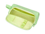 Trousse liderpapel minibag 2 fermetures eclair avec poche  interieure coloris vert       pastel 213x100x70mm – Image 6