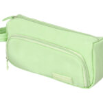 Trousse liderpapel minibag 2 fermetures eclair avec poche  interieure coloris vert       pastel 213x100x70mm