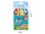 Autocollants imaginovo cute animaux de foret en relief    190x105 mm sous blister – Image 5
