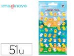 Autocollants imaginovo cute animaux canard en relief      190x105 mm sous blister