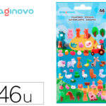 Autocollants imaginovo cute animaux ferme en relief       190x105 mm sous blister