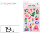Autocollants imaginovo princesses magic dreams pvc   190x105 mm sous blister