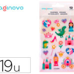 Autocollants imaginovo princesses magic dreams pvc   190x105 mm sous blister