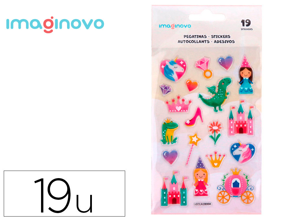 9171627g-1.jpg Autocollants imaginovo princesses magic dreams pvc 190x105 mm sous blister – Image 1