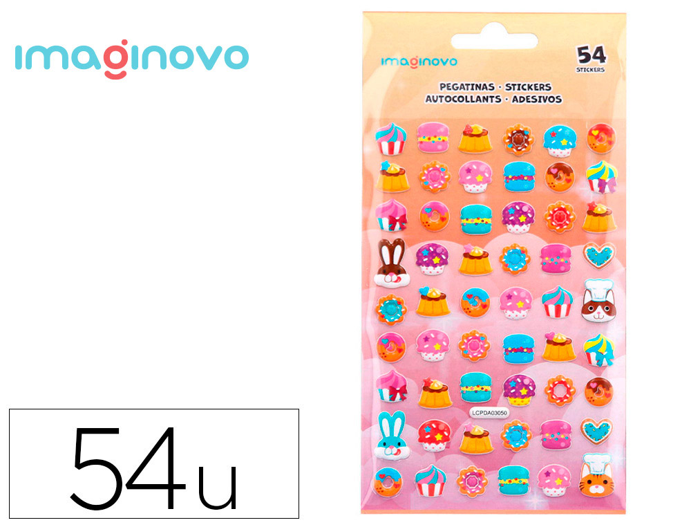 9171630g-1.jpg Autocollants imaginovo friandises magic dreams en relief 190x105 mm sous blister – Image 1