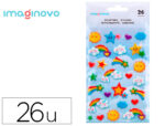 Autocollants imaginovo arc en ciel magic dreams en relief   190x105 mm sous blister