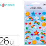 Autocollants imaginovo arc en ciel magic dreams en relief   190x105 mm sous blister