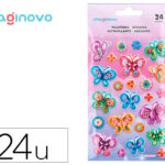 Autocollants imaginovo papillons magic dreams en     relief 190x105 mm sous        blister