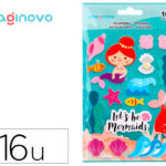 Autocollants imaginovo sirenes magic dreams en       relief 210x130 mm sous        blister