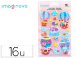 Autocollants imaginovo montgolfiere magic dreams en  relief 210x130 mm sous        blister
