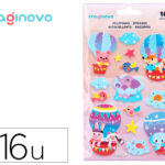 Autocollants imaginovo montgolfiere magic dreams en  relief 210x130 mm sous        blister