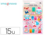 Autocollants imaginovo friandises magic dreams en    relief 210x130 mm sous        blister