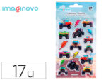 Autocollants imaginovo kids courses en mousse eva 190x105 mm sous blister
