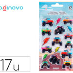 Autocollants imaginovo kids courses en mousse eva 190x105 mm sous blister