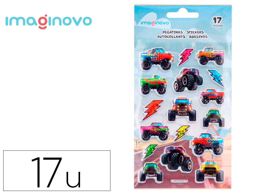 9171639g-1.jpg Autocollants imaginovo kids courses en mousse eva 190x105 mm sous blister – Image 1