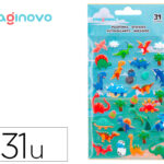 Autocollants imaginovo kids dinosaures en mousse eva      190x105 mm sous blister